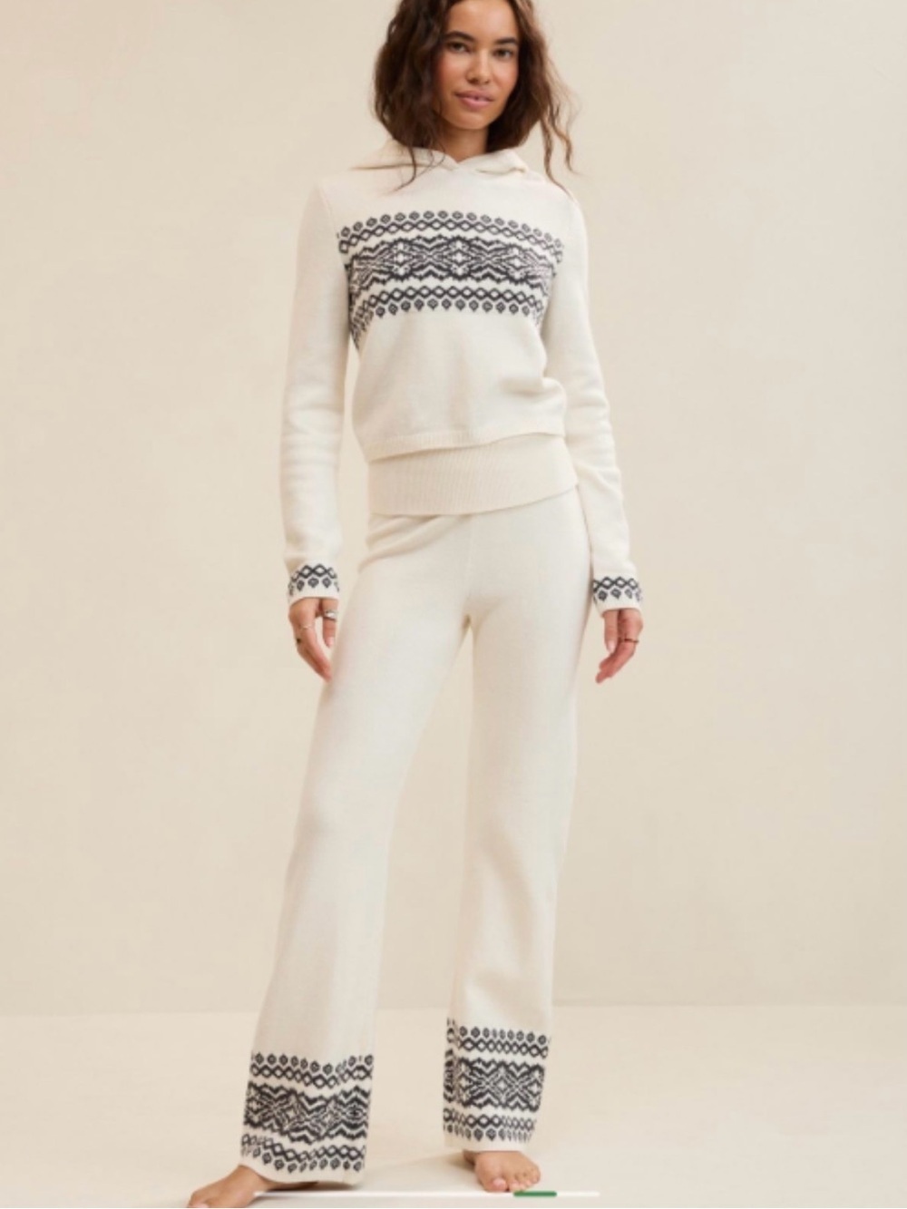 NWT aerie fold over knit pants women M